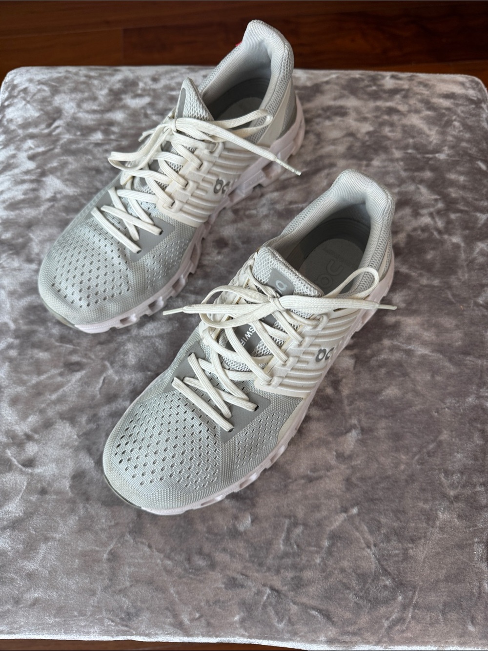 On Running White and Light Gray Performance Trainers